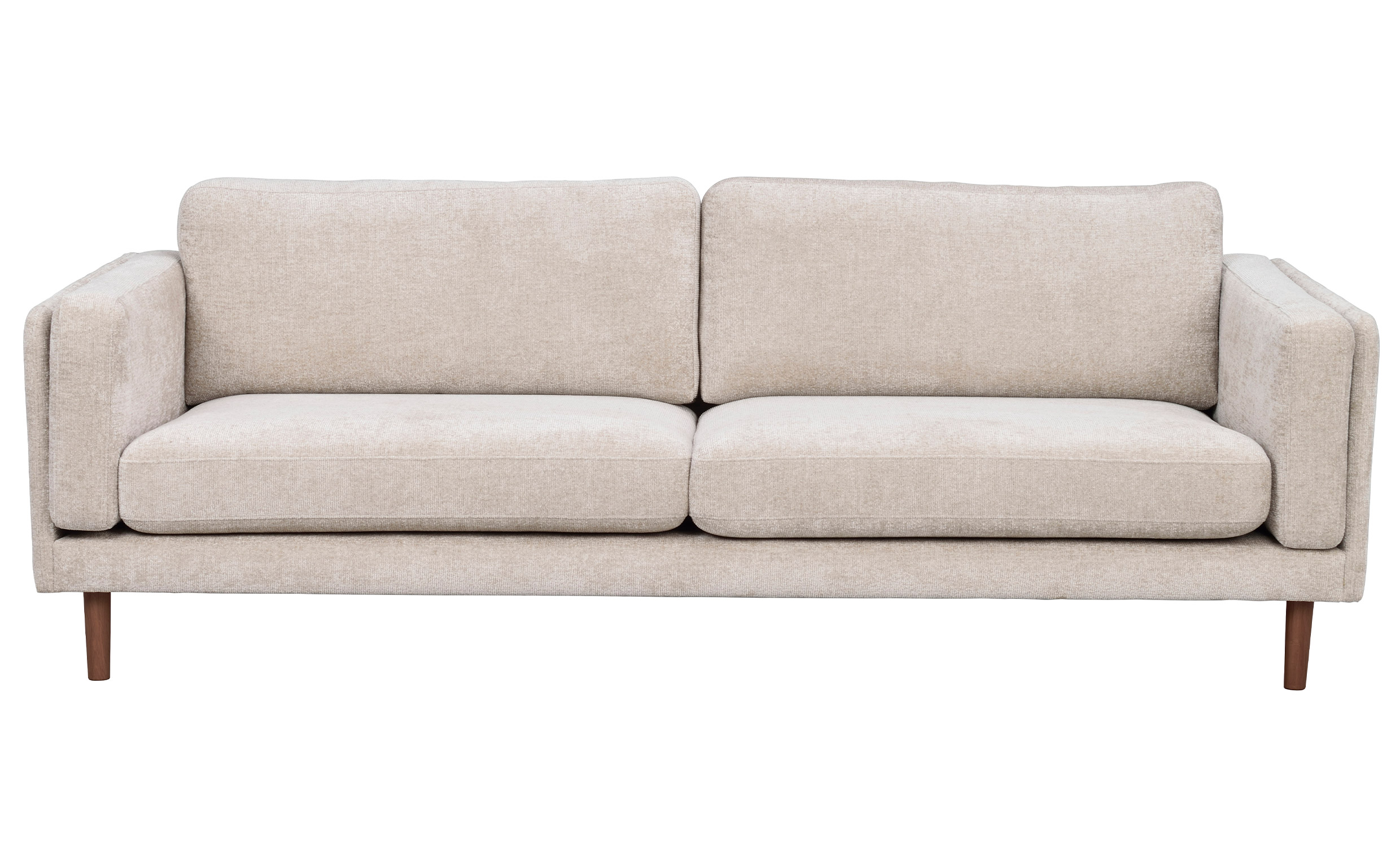 BRADEN 3-seterssofa Lys beige/Brun