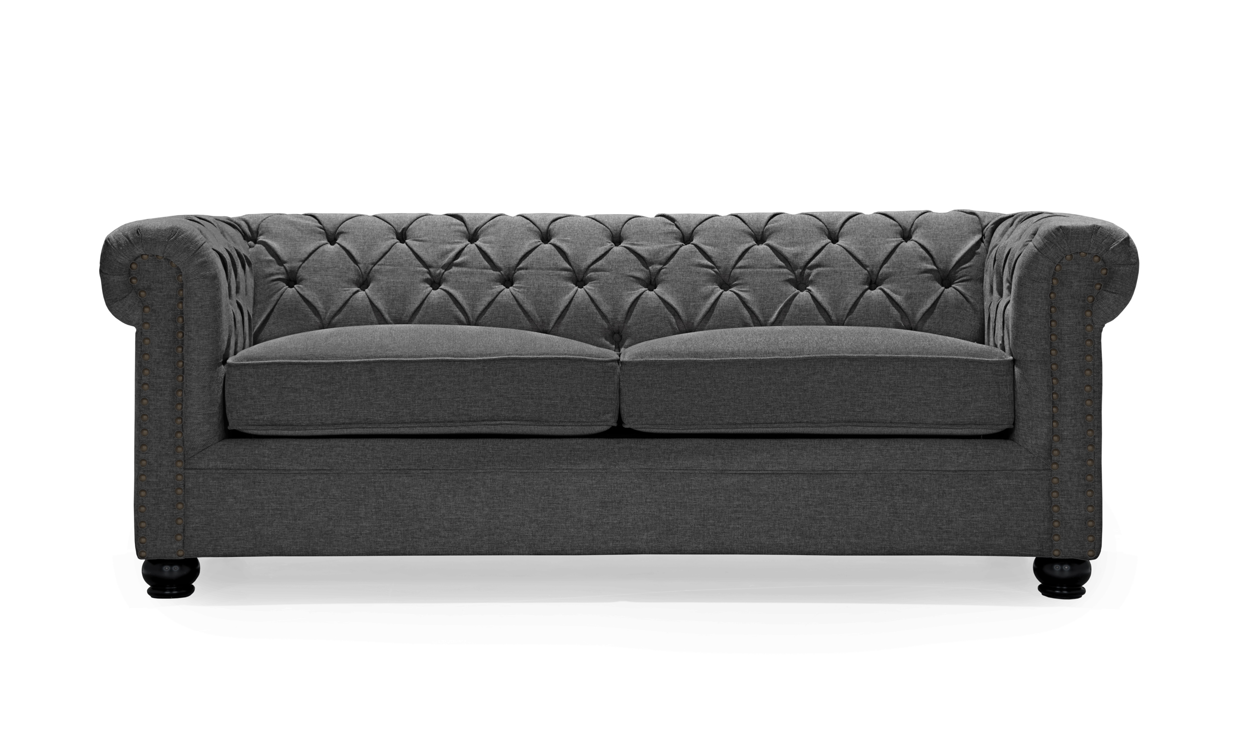 WINDSOR Chesterfield Sovesofa Mrk gr