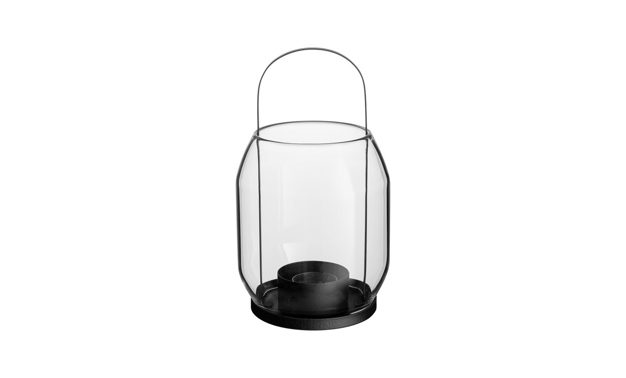 LANTERNE Varmelys 22cm Sort