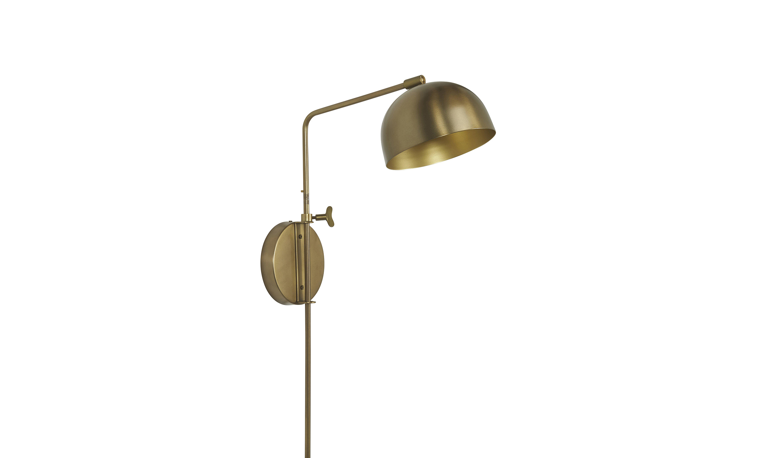 BRIGHTON Vegglampe Messing 63 cm