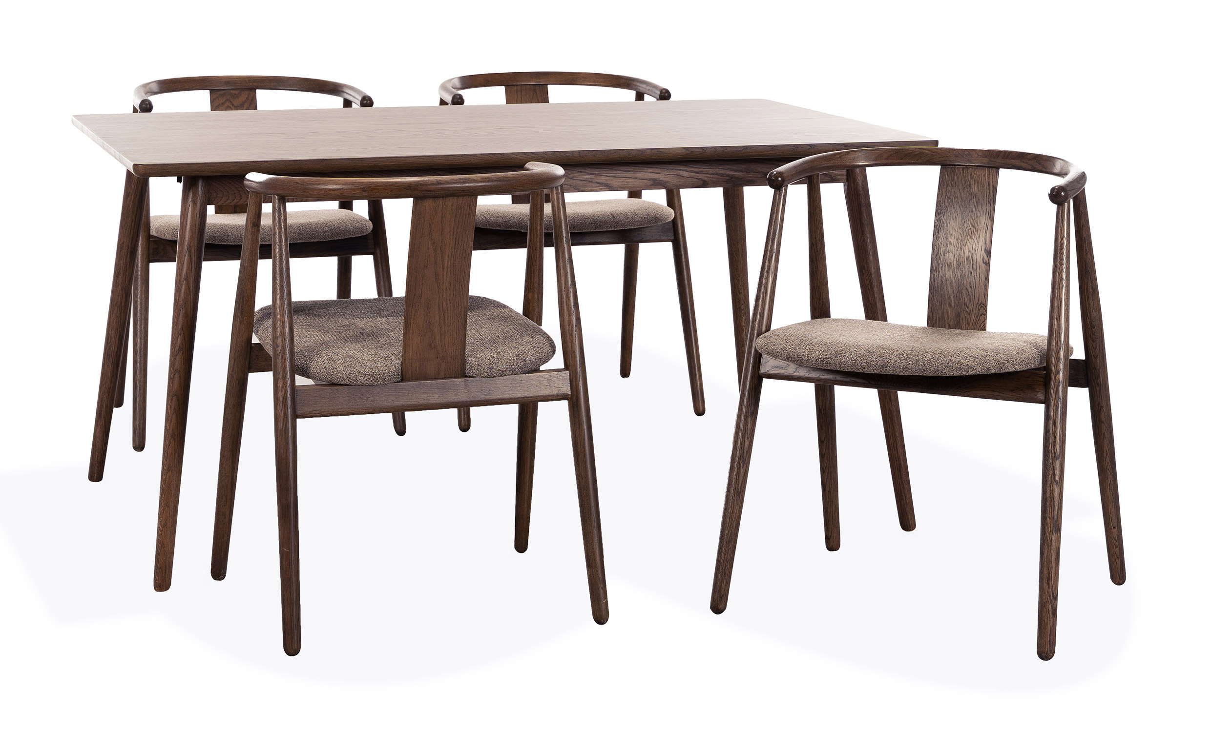 BLANCA 150/LINA Spisegruppe 4 Stoler Valn�ttbrun