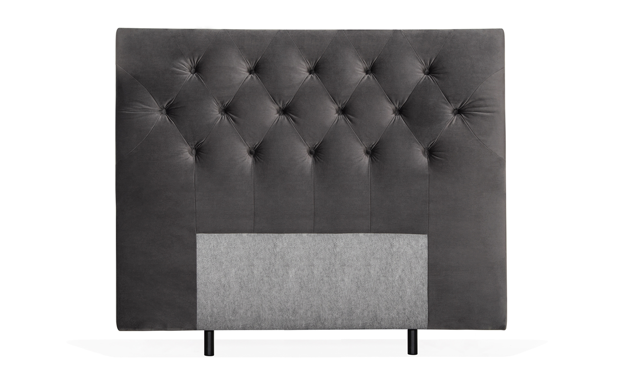 VRMD Premium sengegavl 180 Velvet Mrkegr