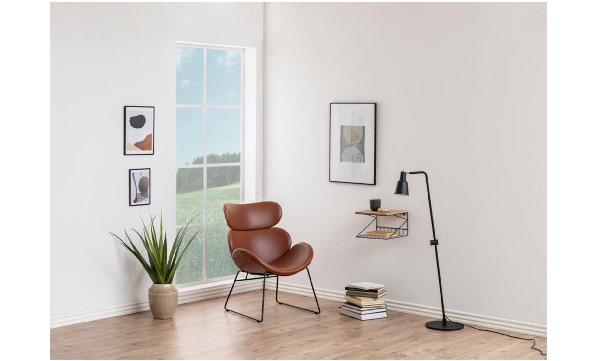 CEASAR Lounge Chair Brun/Sort