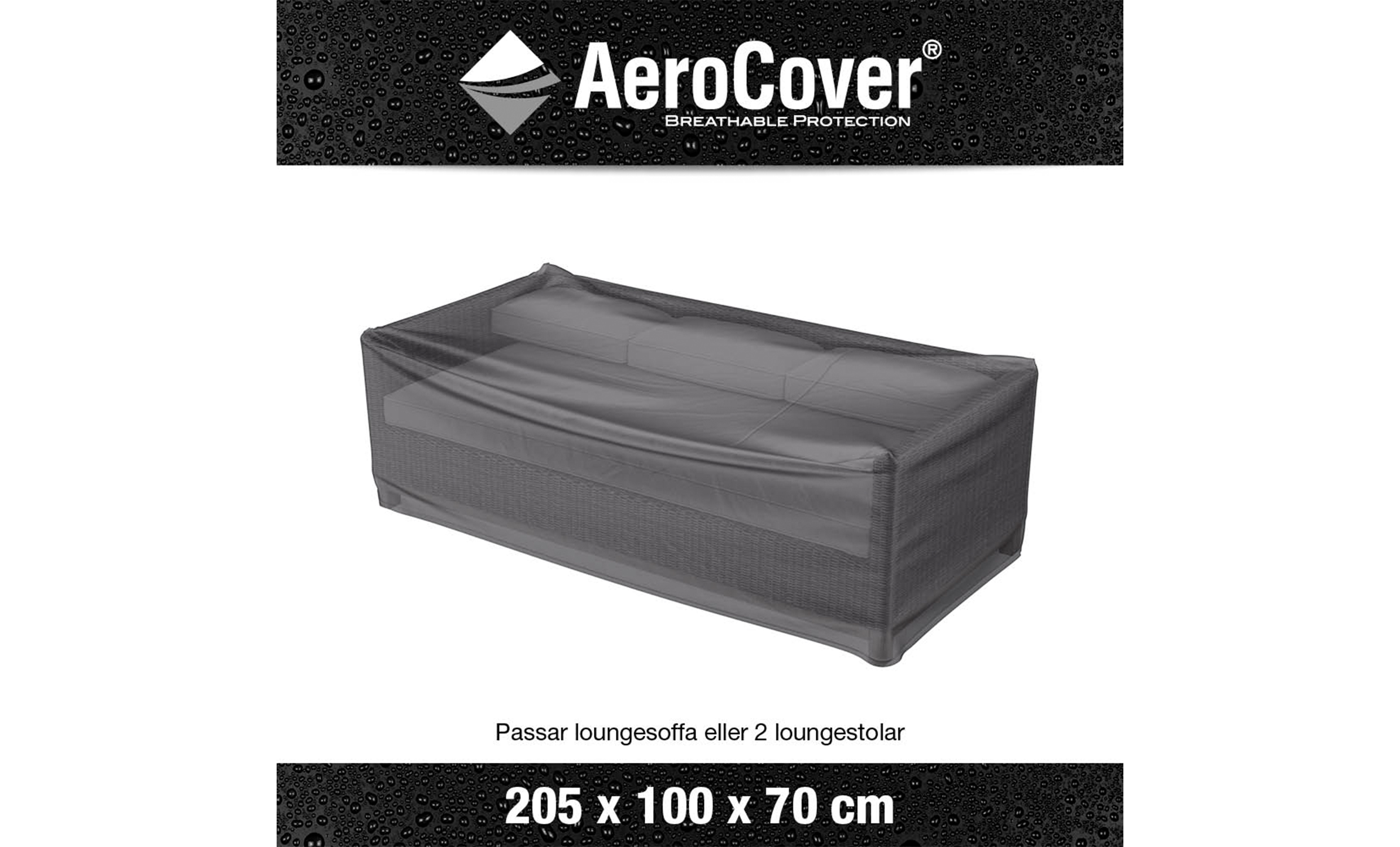 AEROCOVER Sofatrekk 205 x 100 x 70 Antrasitt, 70