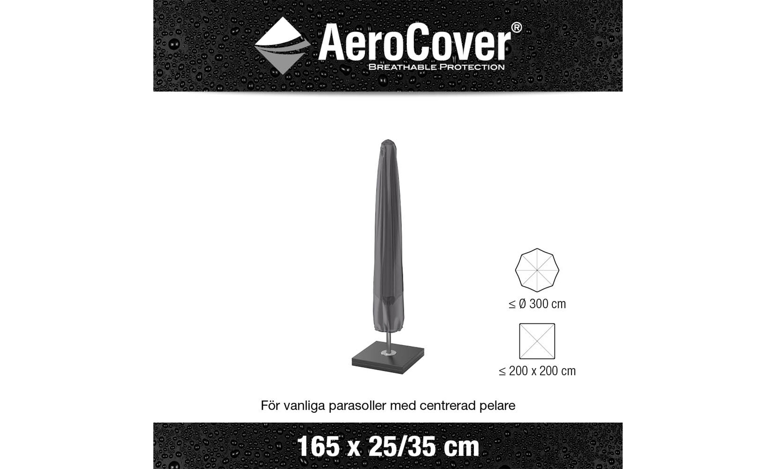 AEROCOVER Parasolltrekk 165 Antrasitt