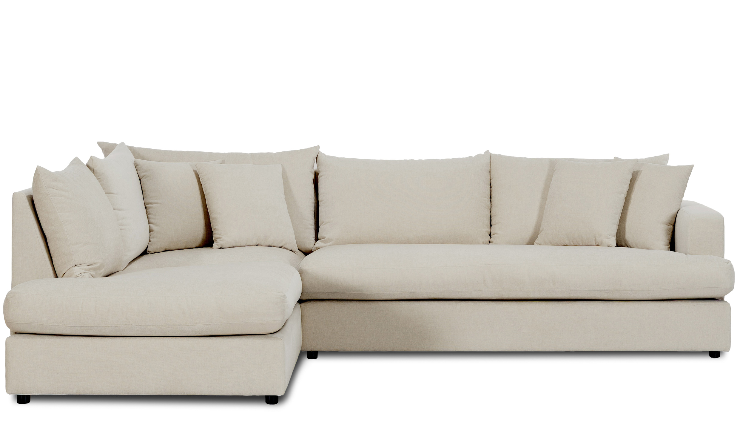 BOLNUEVO L-sofa Venstre Hel Pute Beige
