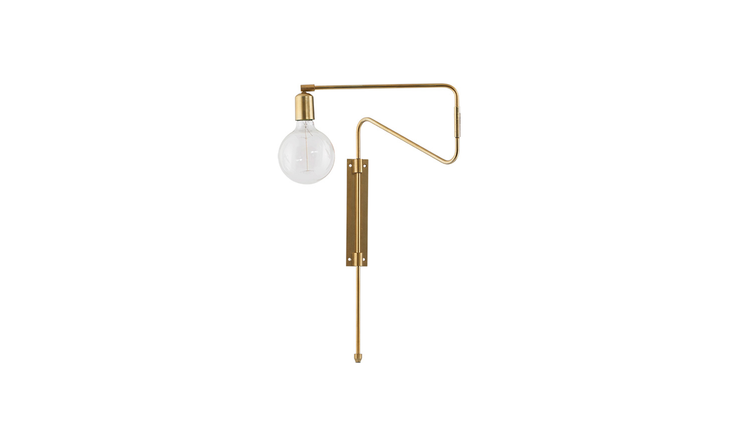 SWING Vegglampe Messing 35 cm