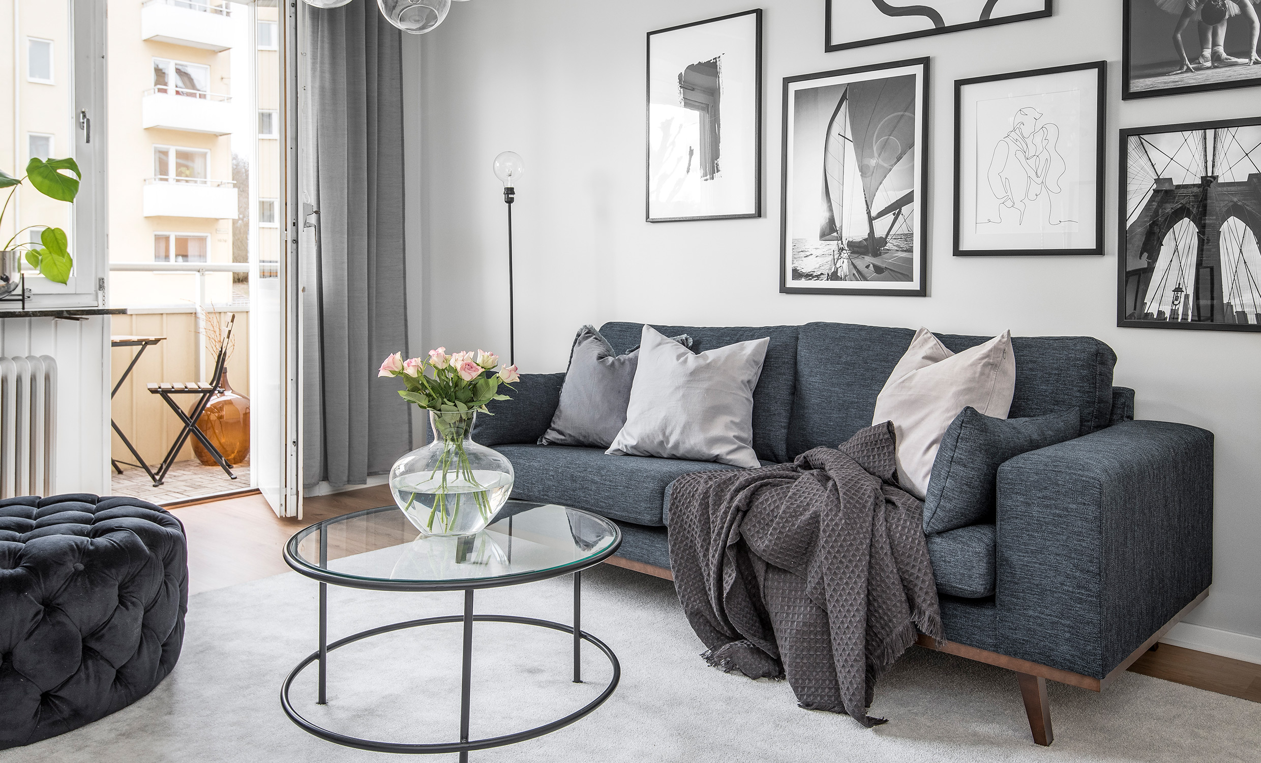 STOCKHOLM Fusion 3-seters sofa Mrkegr