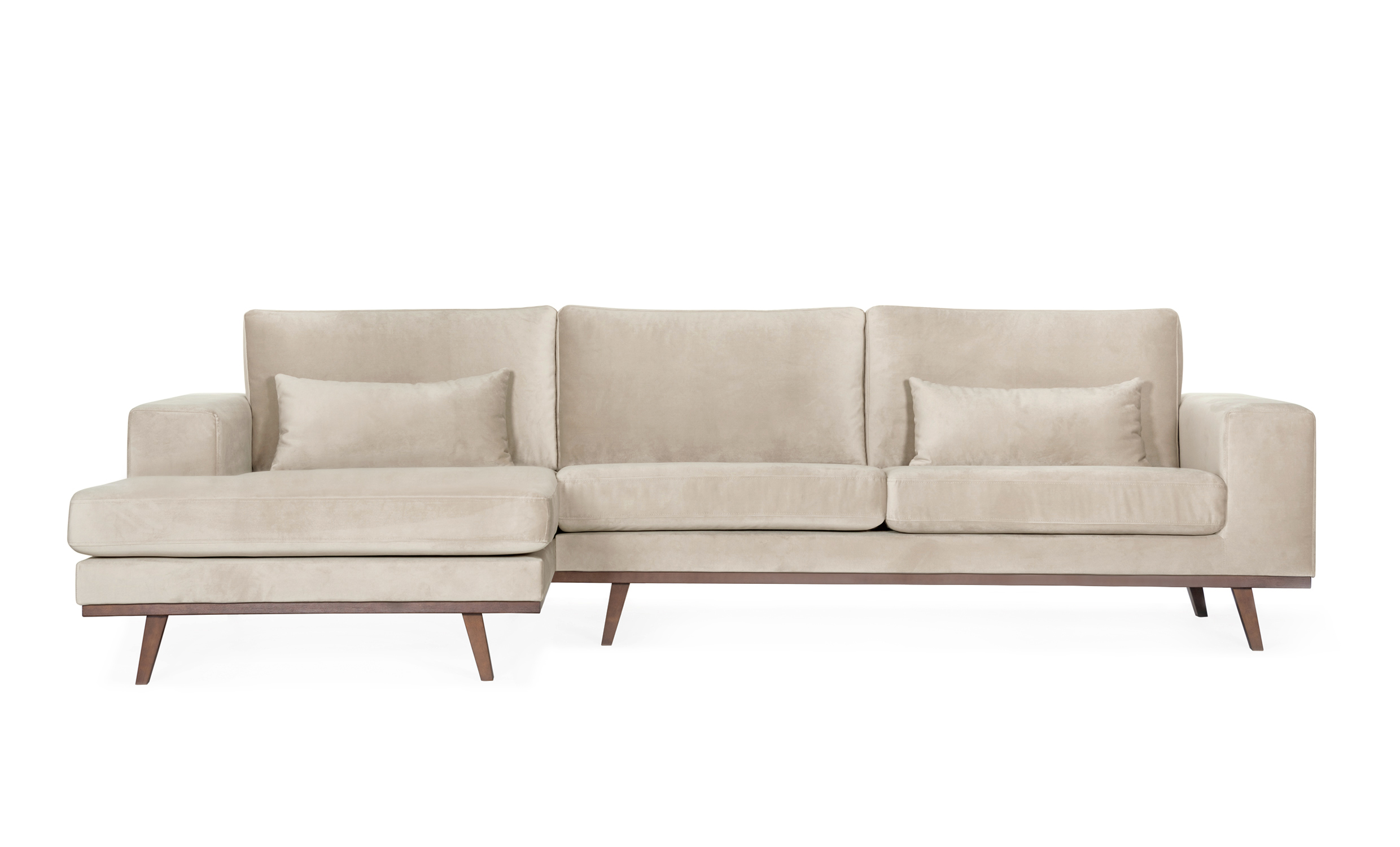STOCKHOLM Divansofa Venstre Velvet Edition Greige