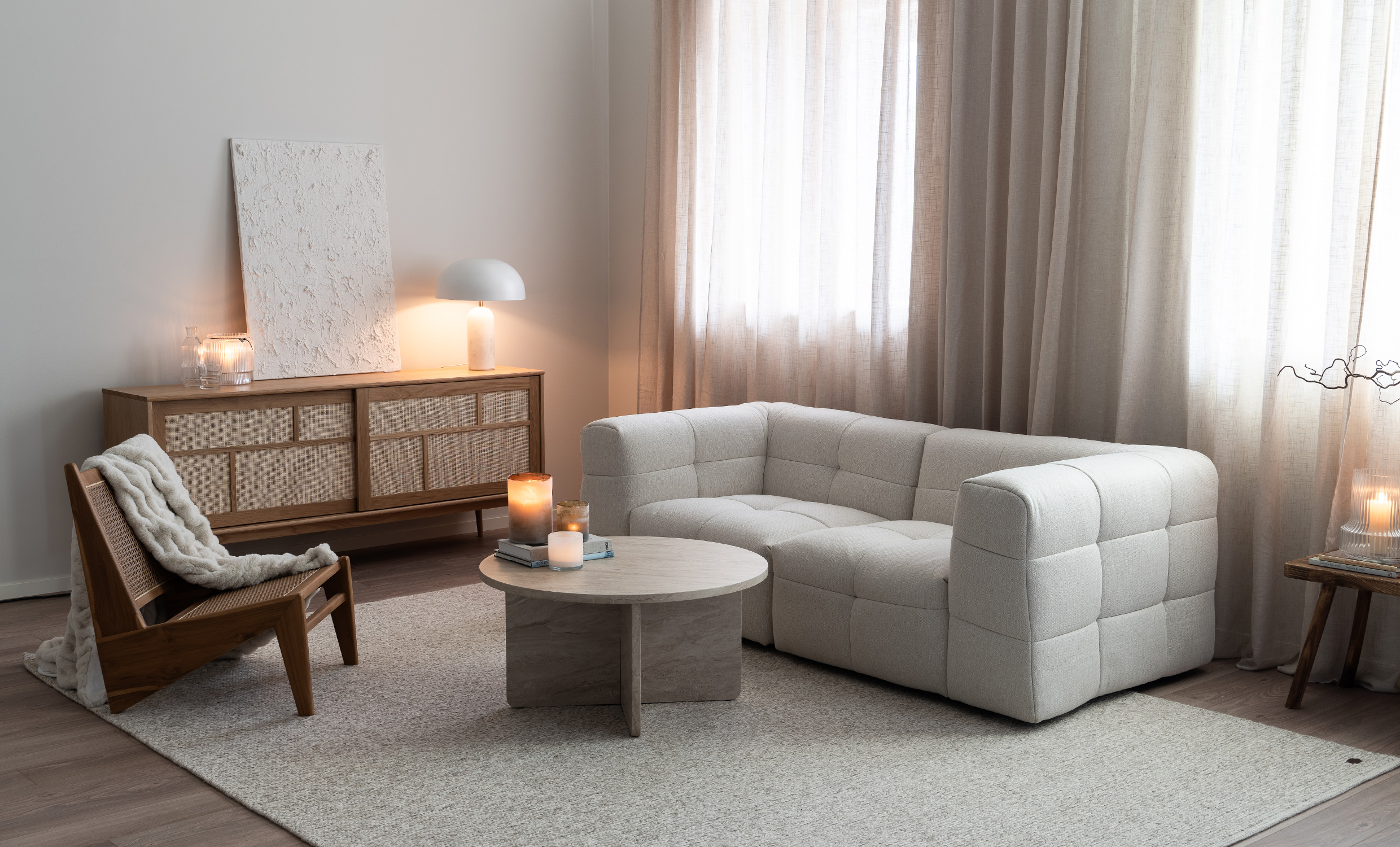 BELIZE 3-seters sofa Offwhite