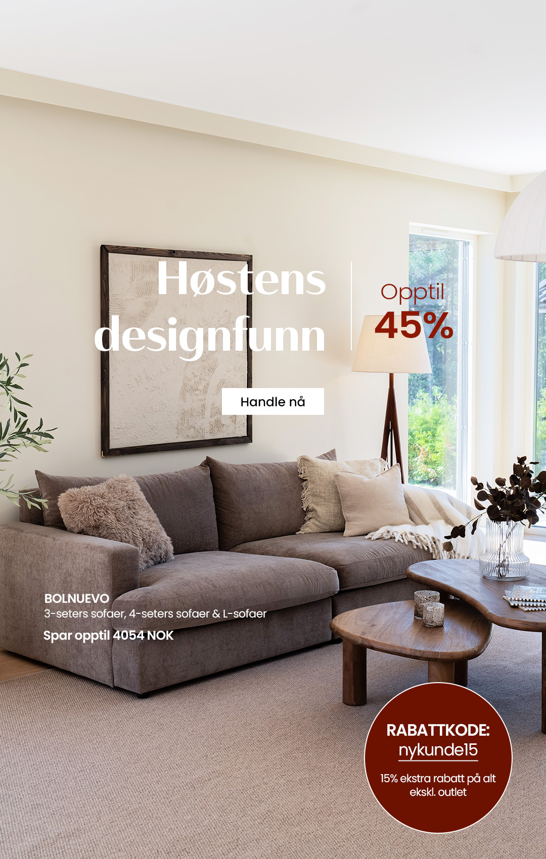 Høstens designfunn - opptil 45%