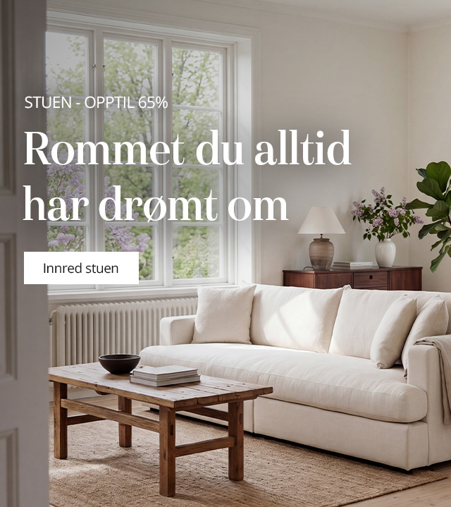 Sesongfunn på interiør - opptil 65% rabatt