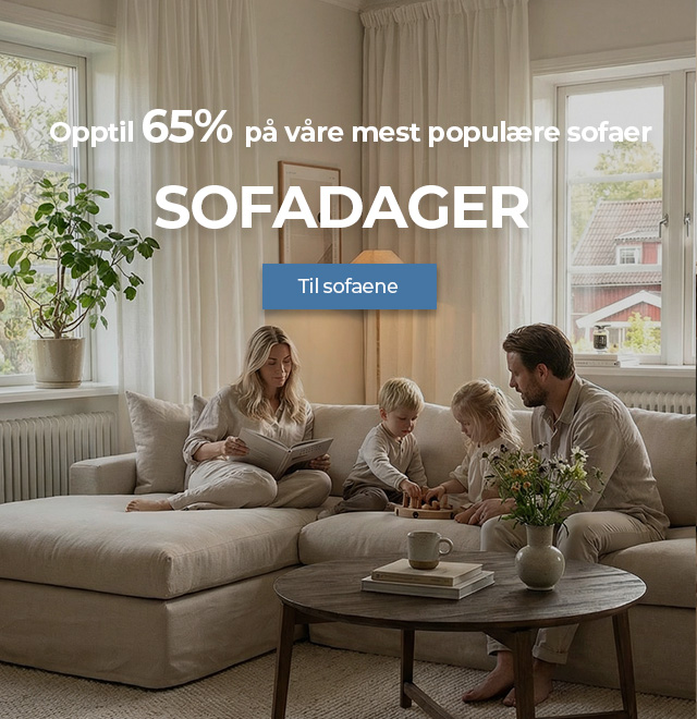 Sofadager - opptil 65%