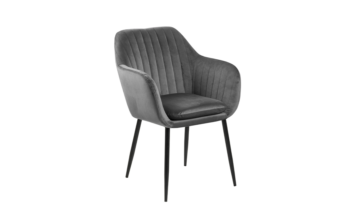 VIVIEN Stol Grå/svart i gruppen Spiseplass / Sittemøbler / Stoler hos Sofas & more (0000076596)
