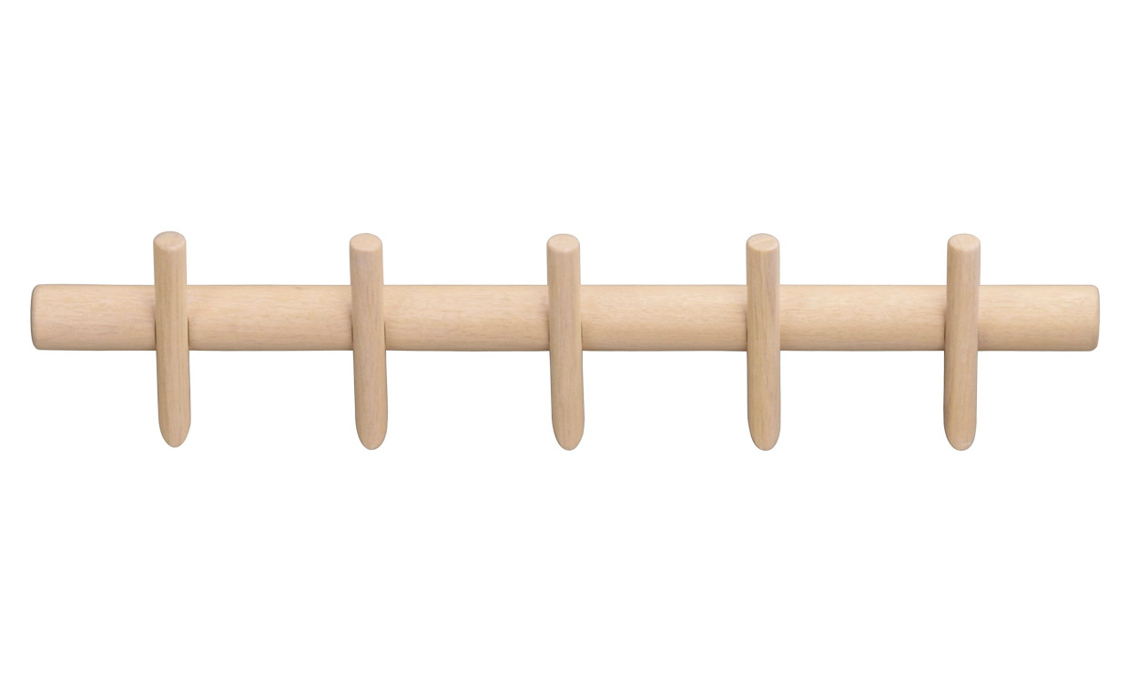 HILLMOND Knaggrekke 5 kroker Hvitpigmentert i gruppen Hall hos Sofas & more (121058)