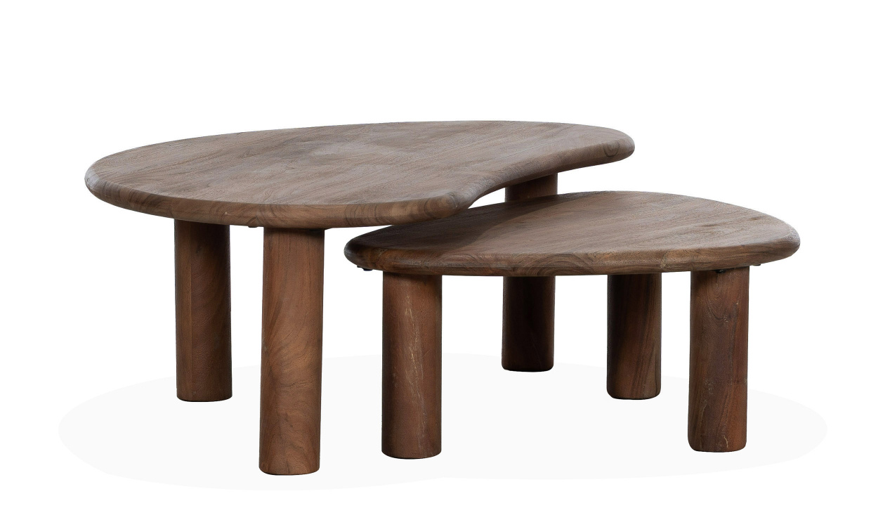 PARISA Sofabord 2-sett Brun i gruppen Stue / Sofabord / Settbord hos Sofas & more (2410-028)