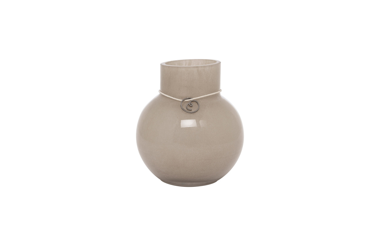 GLASSVASE Rund 10cm Beige i gruppen Dekorasjon / Vaser og Potter hos Sofas & more (364344)