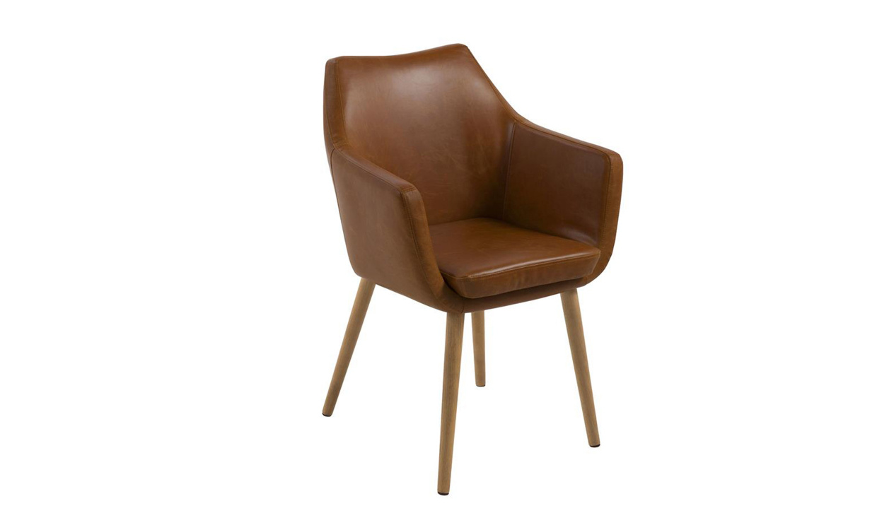 NORTHAM Northam Stol Veganlr Brun i gruppen Spiseplass / Sittembler / Stoler hos Sofas & more (55607)