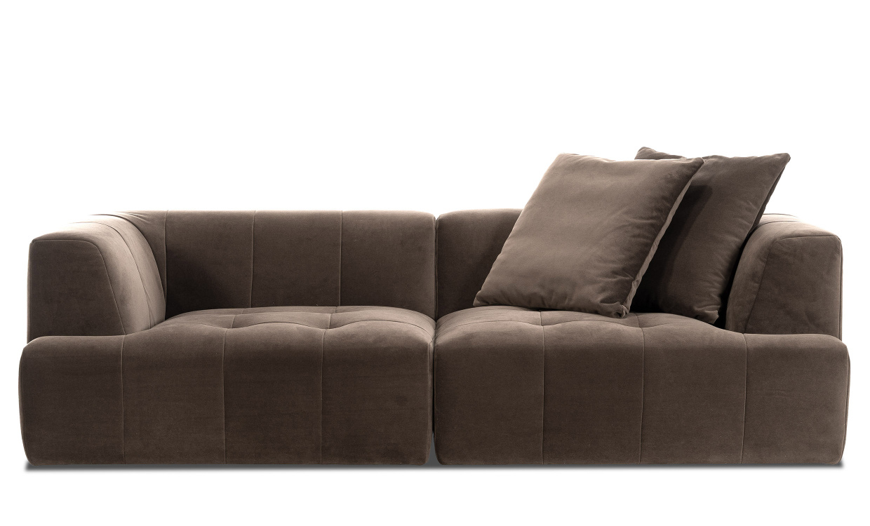 COCO 3-seters sofa Fløyel Brun i gruppen Stue / Sofaer / 3-seters sofaer hos Sofas & more (656-COC-3S-FAD5)