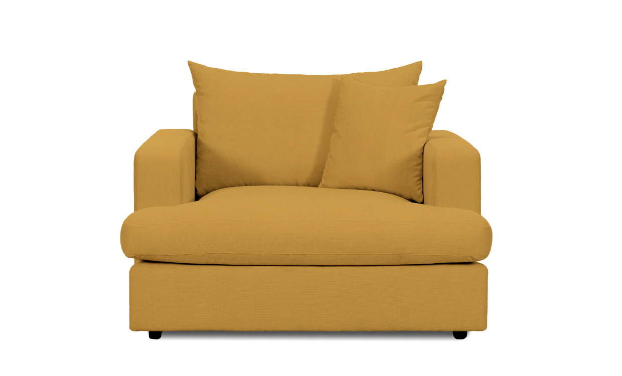 BOLNUEVO Lenestol Sennepsgul i gruppen Stue / Lenestoler hos Sofas & more (BOL-1S-CON16)