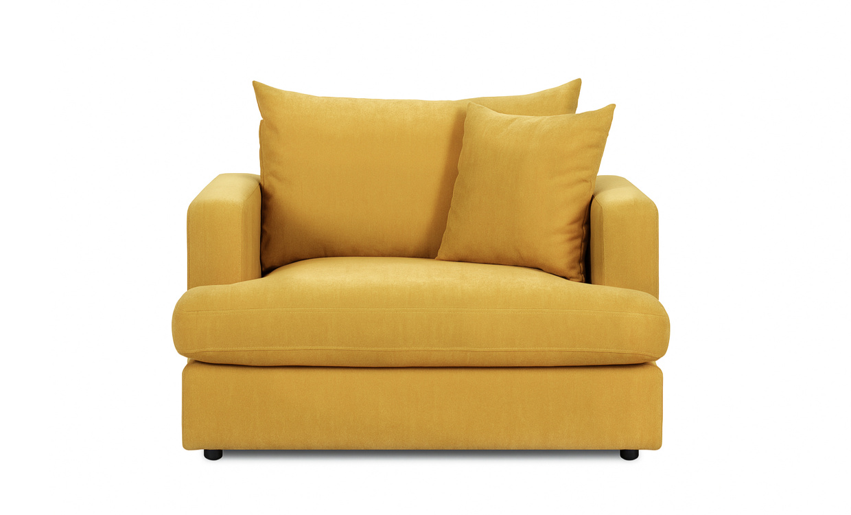 BOLNUEVO Lenestol Sennepsgul i gruppen Stue / Lenestoler hos Sofas & more (BOL-1S-CON16)