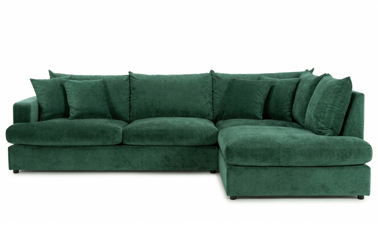 BOLNUEVO L-sofa Høyre Grønn i gruppen Stue / Sofaer / Hjørnesofaer hos Sofas & more (BOL-3A-CON10)