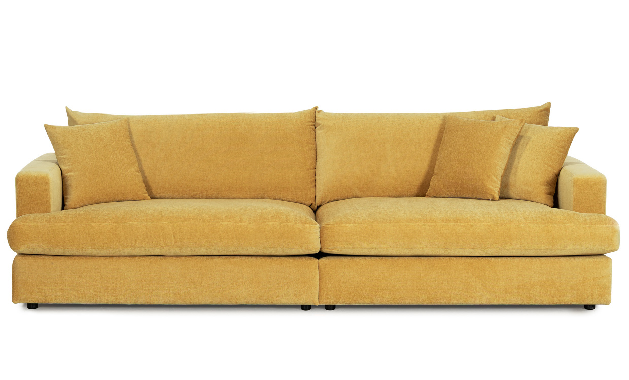 BOLNUEVO 4-seters sofa Sennepsgul i gruppen Stue / Sofaer / 4-seters sofaer hos Sofas & more (BOL-4S-CON16)