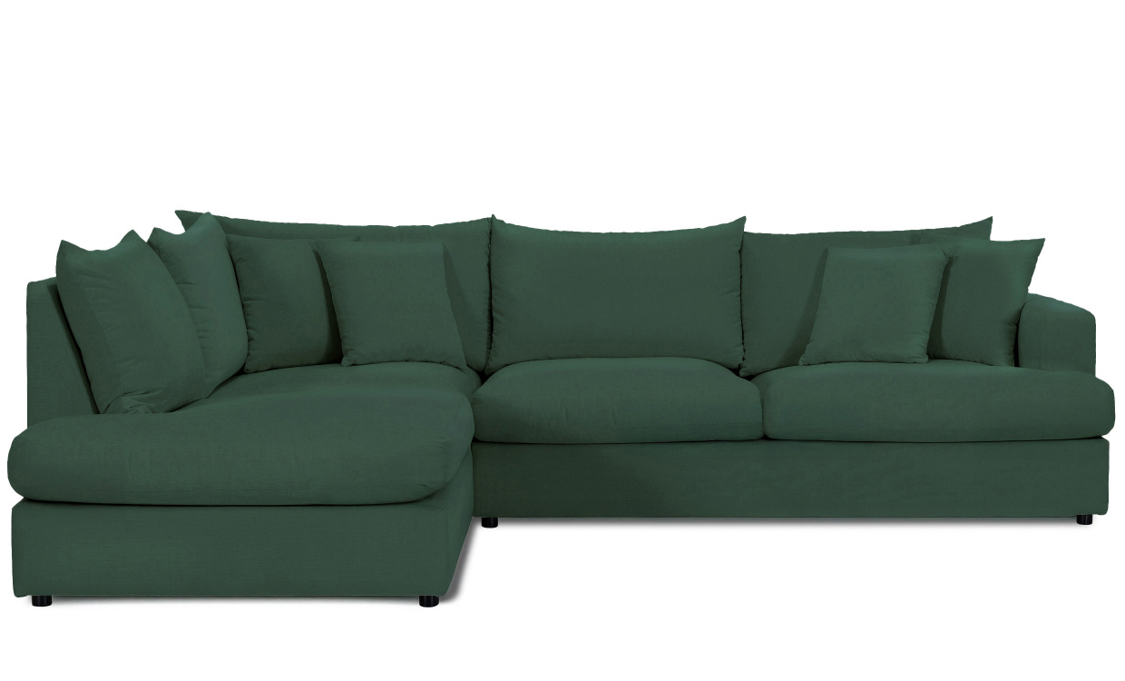 BOLNUEVO L-sofa Venstre Grnn i gruppen Stue / Sofaer / Hjrnesofaer hos Sofas & more (BOL-A3-CON10)