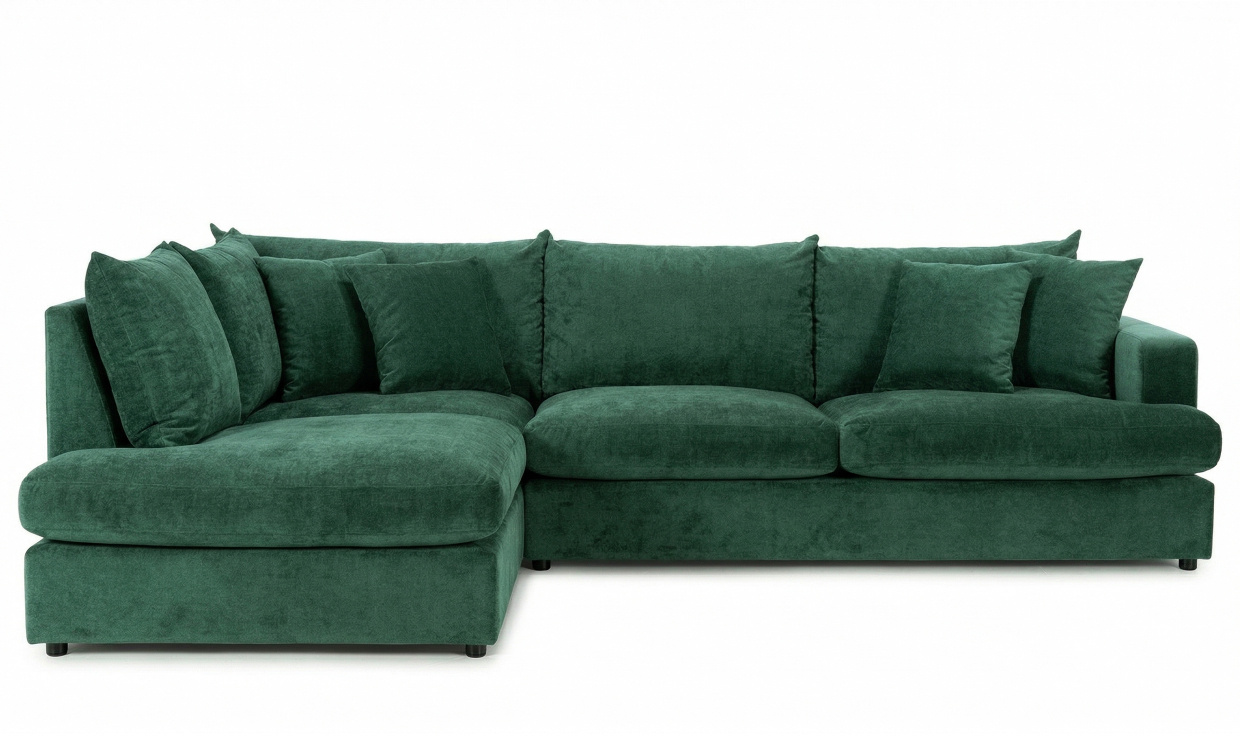 BOLNUEVO L-sofa Venstre Gr�nn i gruppen Stue / Sofaer / Hj�rnesofaer hos Sofas & more (BOL-A3-CON10)