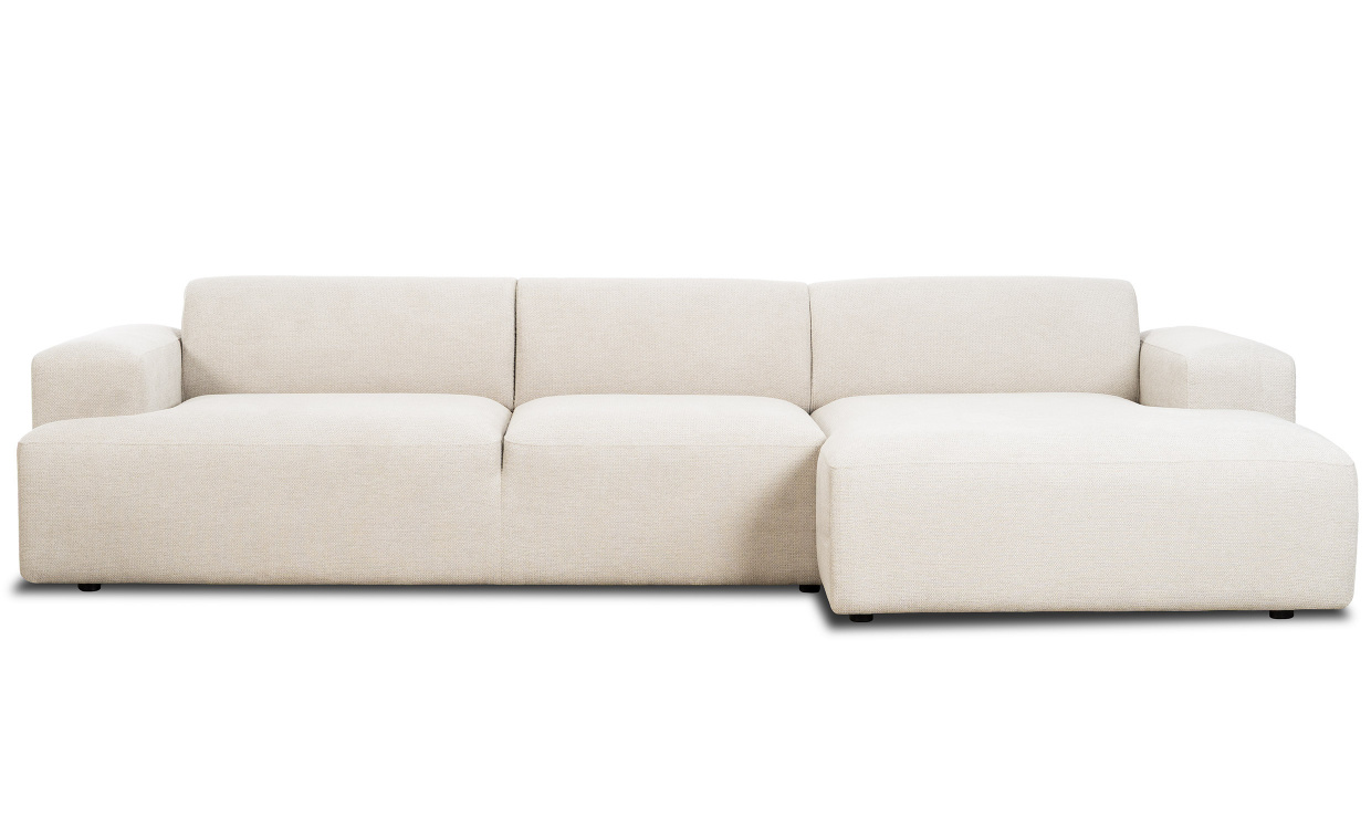 CASTILLA Divansofa Large Høyre Greige i gruppen Stue / Sofaer / Divansofaer hos Sofas & more (CAS-3D-LARGE-GR)