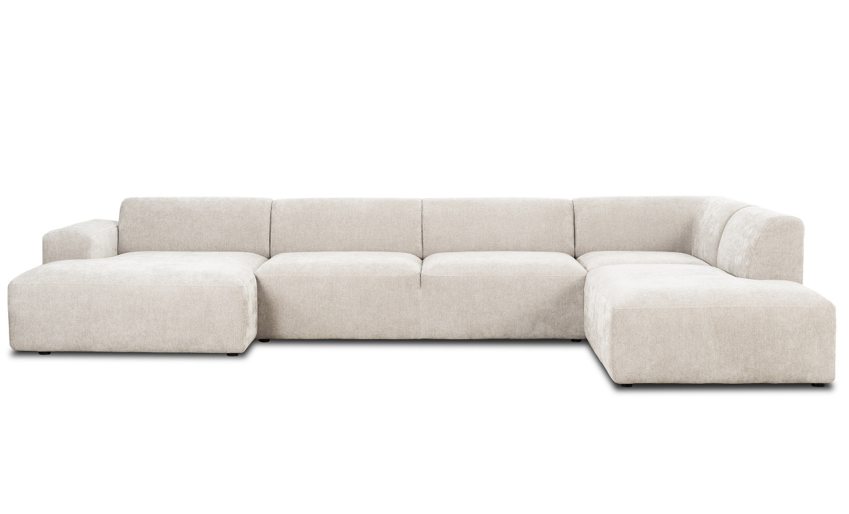CASTILLA U-Sofa Høyre Greige i gruppen Stue / Sofaer / hos Sofas & more (CAS-D3A-GR)