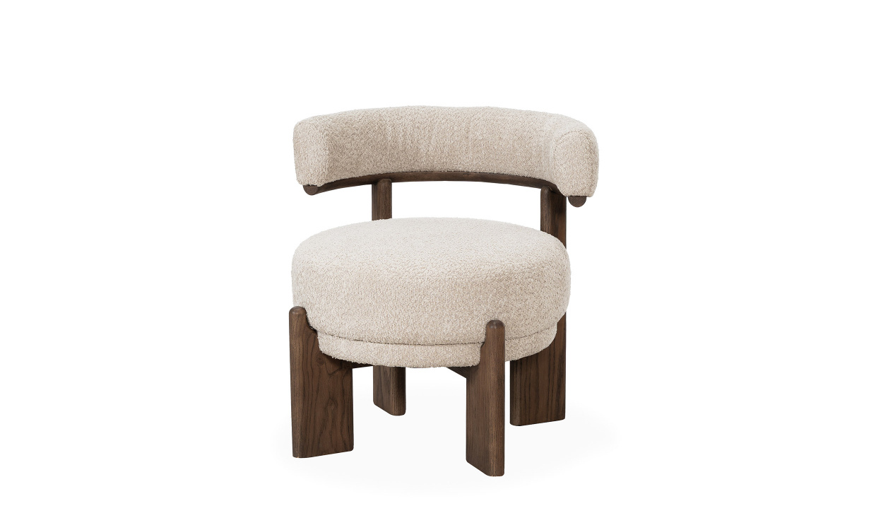 NODA Lenestol Offwhite/Brun i gruppen Stue / Lenestoler hos Sofas & more (CFH761-ZS00281-0284)