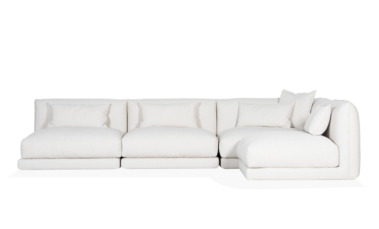 BROKLYN Modulsofa Medium Hyre Offwhite i gruppen Stue / Sofaer / Modulsofaer hos Sofas & more (COR-R-1-MITT-3-WH)