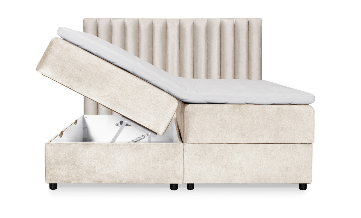 DANVIK/PENNY 160 Sengepakke Flyel Beige i gruppen Soverom / Senger / Sengepakke hos Sofas & more (DAN-PENSG160-MO02)