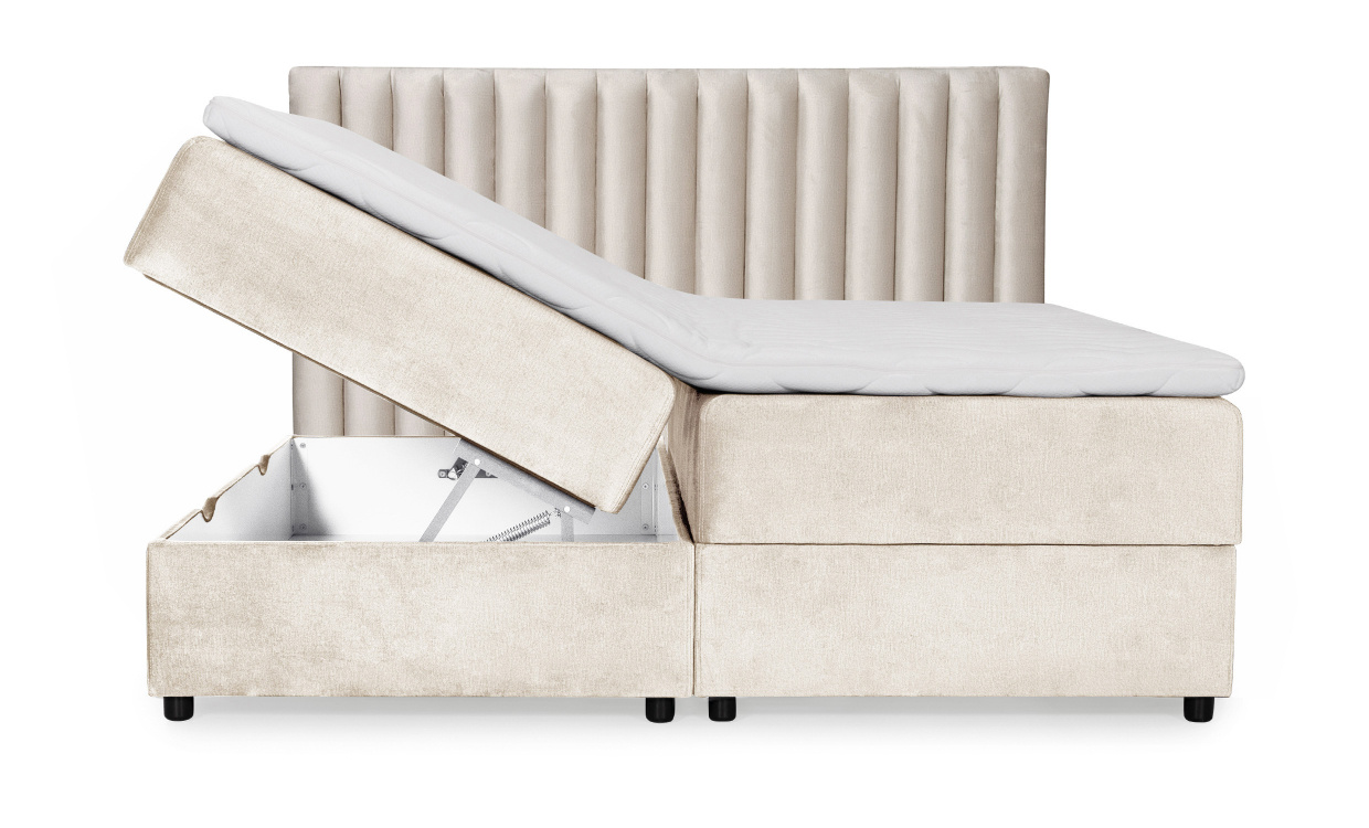 DANVIK/PENNY 180 Sengepakke Flyel Beige i gruppen Soverom / Senger / Sengepakke hos Sofas & more (DAN-PENSG180-MO02)