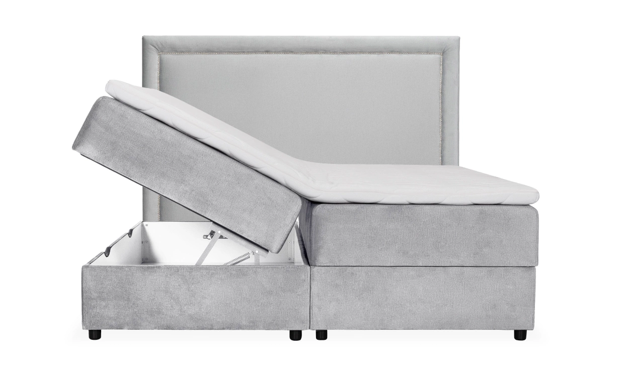 DANVIK/PERLA Sengepakke 160 Fl�yel Lys gr� i gruppen Soverom / Senger / Sengepakke hos Sofas & more (DAN-PESG160LG)