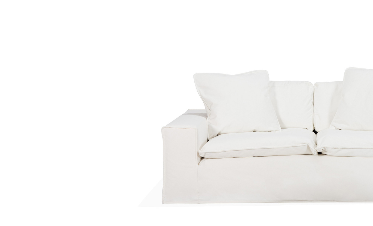 TREKK Dover Grand Deluxe 3-seters sofa Hvit i gruppen Stue / Sofaer / 3-seters sofaer hos Sofas & more (DO3SBR900-COVER)