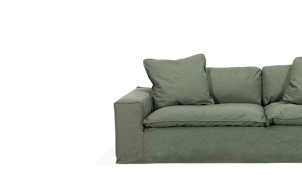 TREKK Dover Grand Deluxe 4-seters sofa Grnn i gruppen Stue / Klr hos Sofas & more (DO4SBR801-COVER)