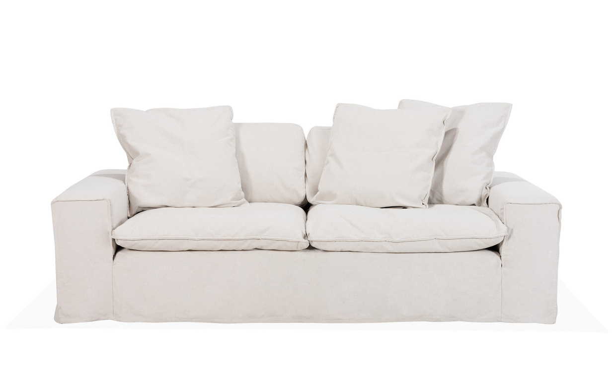 DOVER Grand Deluxe 3-seters sofa Sandbeige i gruppen Sofaer / 3-seters sofaer hos Sofas & more (DOV3SSB)