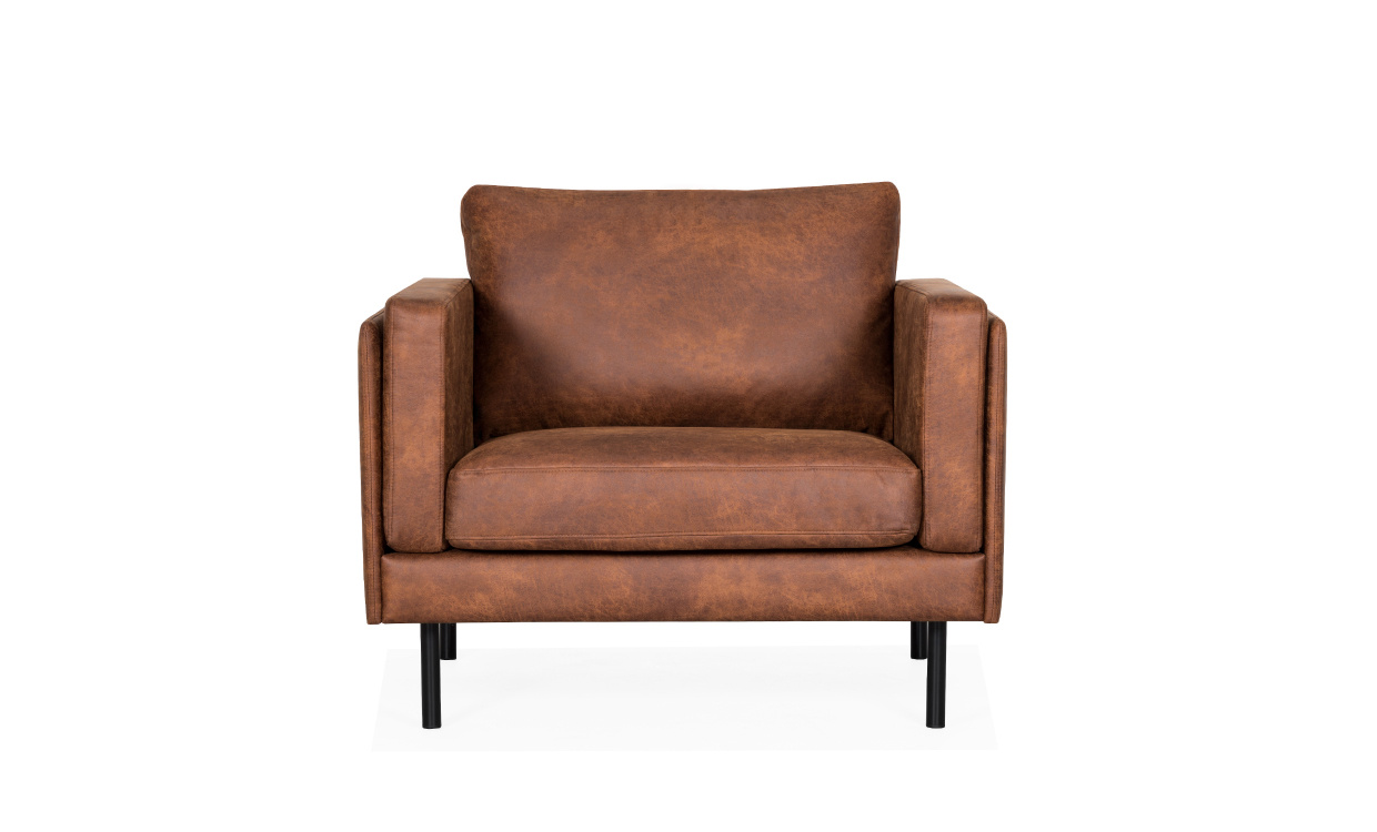 EKSUND Lenestol Cognac i gruppen Stue / Lenestoler / Skinnlenestoler hos Sofas & more (EK1ES05)