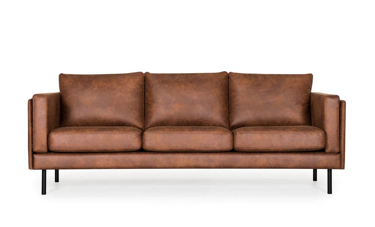 EKSUND 3-seter Cognac i gruppen Stue / Sofaer / 3-seters sofaer hos Sofas & more (EK3SES05)