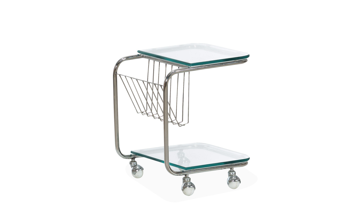 GENESIS Rullebord Glass i gruppen Stue / Sofabord hos Sofas & more (GE-SB-TROLLEY)