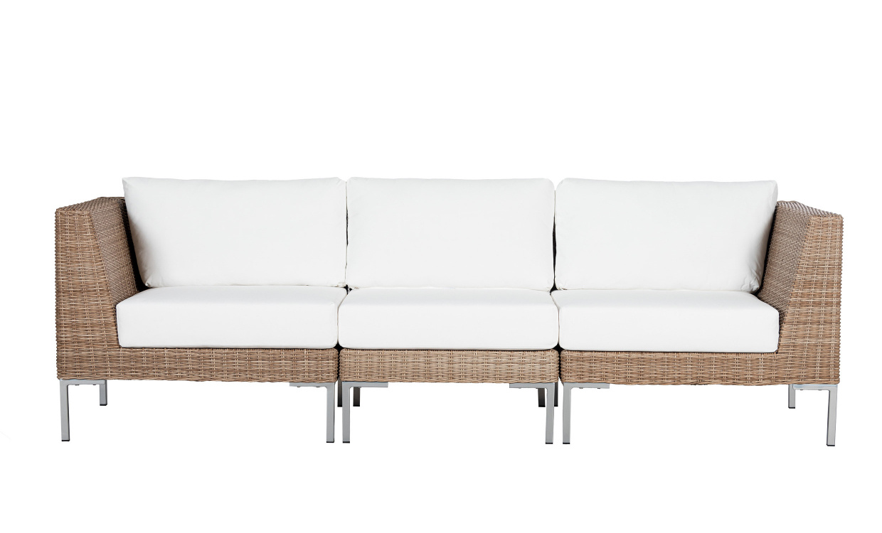 GREENVILLE Sofa L Kunstrotting i gruppen Utembler / Hagesofaer hos Sofas & more (GRE-2S-1S-RATTAN)