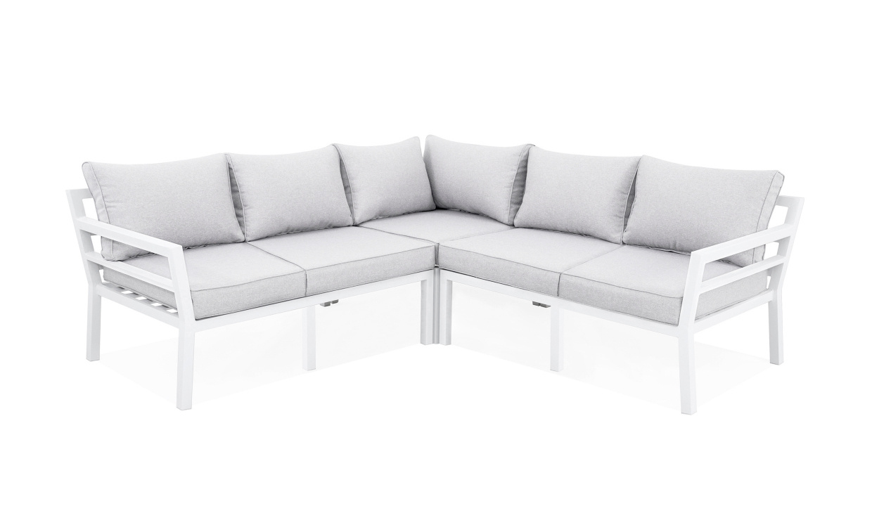 GRINDA Lounge sofa Gr/Hvit i gruppen Utembler / Hagegrupper / Sofagrupper hos Sofas & more (GRI2C2-ALU-667)