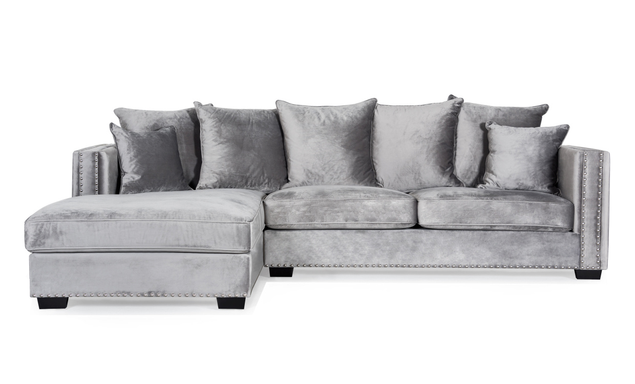 MANHATTAN Divansofa venstre Lys gr i gruppen Stue / Sofaer / Flyelssofaer hos Sofas & more (HS-313-LL-38)