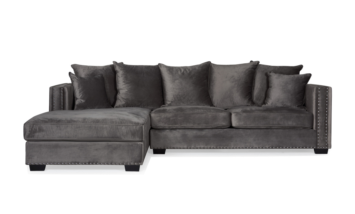 MANHATTAN Divansofa Venstre Mrk gr i gruppen Stue / Sofaer / Flyelssofaer hos Sofas & more (HS-313-LL-40)