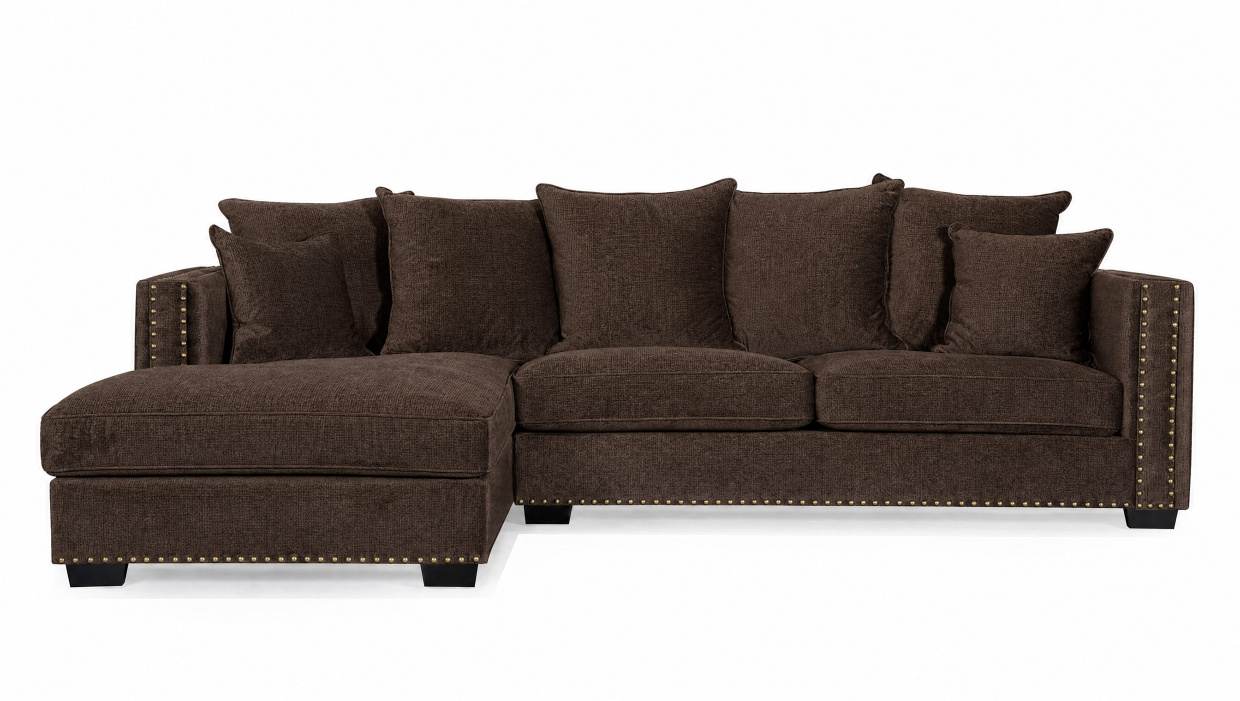 MANHATTAN Divansofa venstre Brun i gruppen Stue / Sofaer / Divansofaer hos Sofas & more (HS-313-LL-DA06)