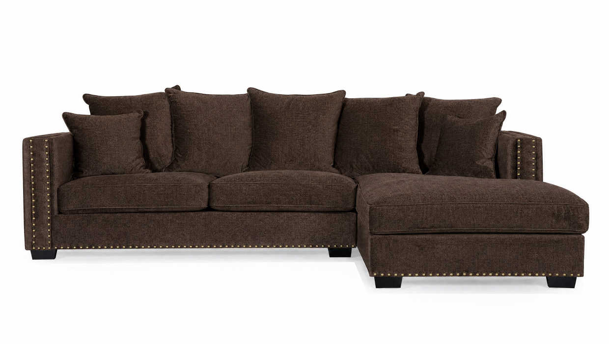 MANHATTAN Divansofa Høyre Brun i gruppen Stue / Sofaer / Divansofaer hos Sofas & more (HS-313-LR-DA06)