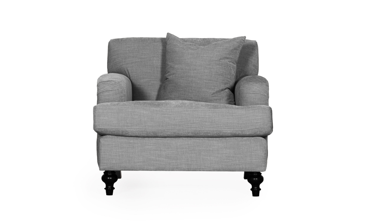 GRANTHAM Lenestol Mrk gr i gruppen Stue / Lenestoler / Howard-lenestoler hos Sofas & more (HS-531-10-RD0773-3)