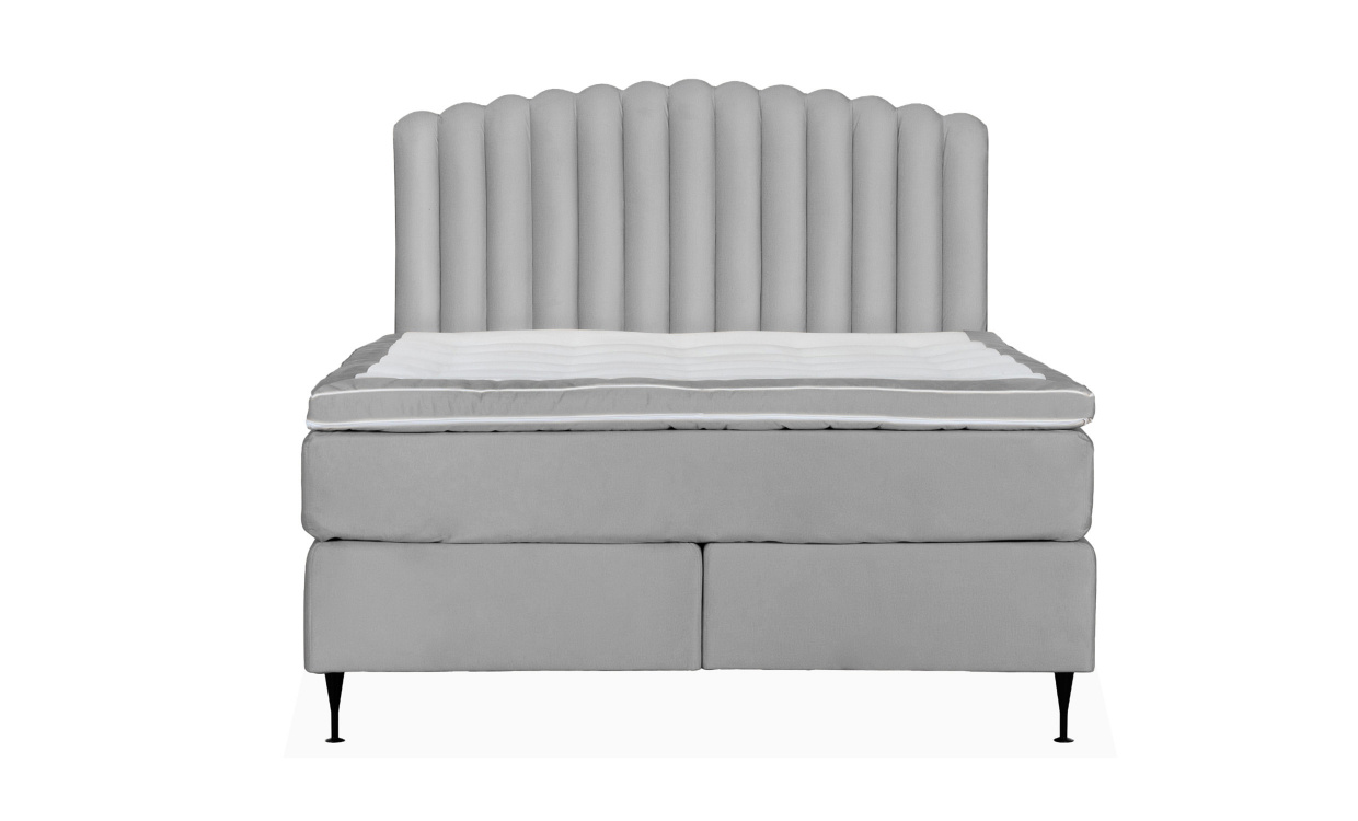 OPERA/PRIMO HIGH 160 Sengesett Velvet Lysegr i gruppen Soverom / Senger / Senger 160 hos Sofas & more (KMP04077PRHISG160M84)